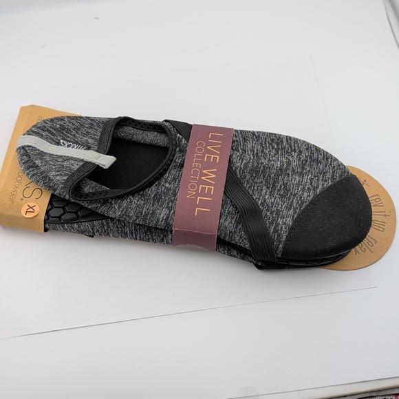 Fitkicks Other - Live Well Collection XL Charcoal Gray Slip-On Knit Loafers